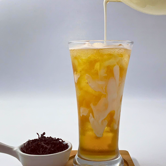 Milk tea with cold brew tea sachets
